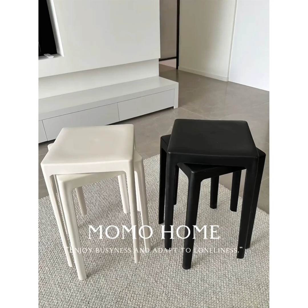 MOMO简约设计款餐桌边方凳可叠放加厚成人客厅现代家居软装搭 ·