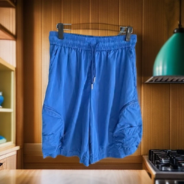 【高货捡漏】克莱因蓝休闲工装短裤大口袋抽绳松紧腰速干轻量短裤