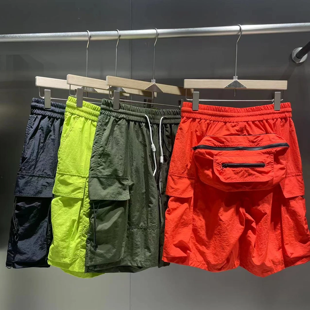 夏季新款潮流工装机能风宽松阔腿五分裤7027