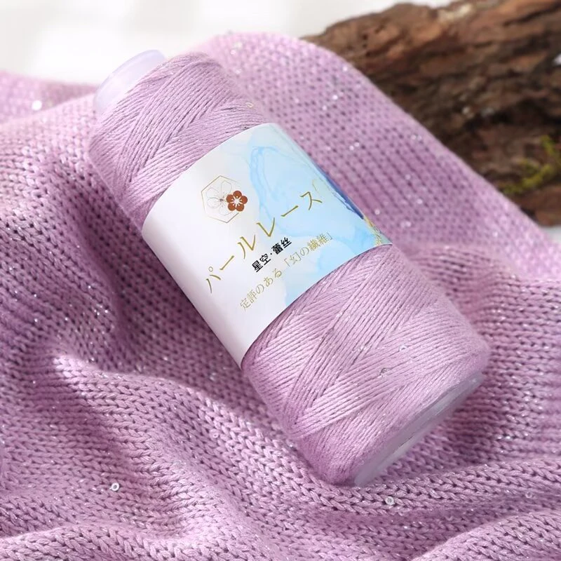 夏季珠片手编蕾丝线一团一两超柔