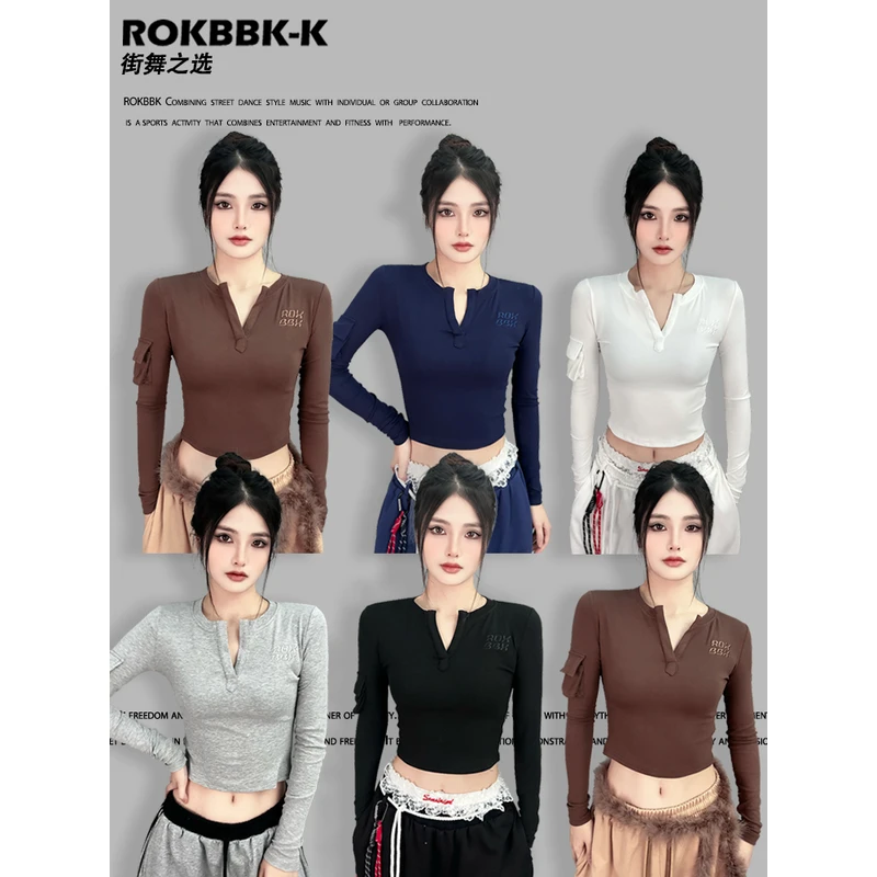 ROKBBK-K/布韩街舞潮牌工装爵士jazz休闲长袖女hiphop运动服饰