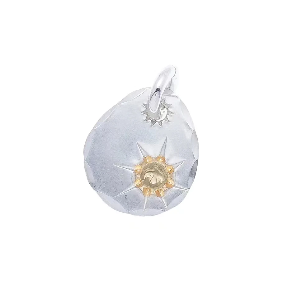 吊坠925银 CORNER GOROS 全新品 歪打本雕饼 小号 吊坠