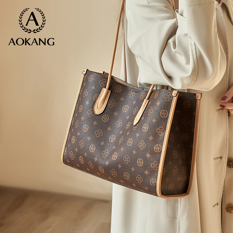 奥康百搭时尚气质简约潮流印花小众ins女士秋冬大包-3082