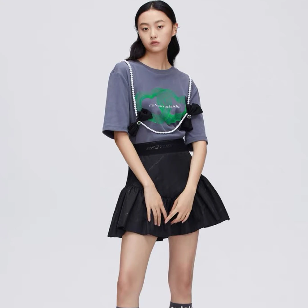 【编号D604】77057-06-儿童双心短T恤 蓝色-ZY