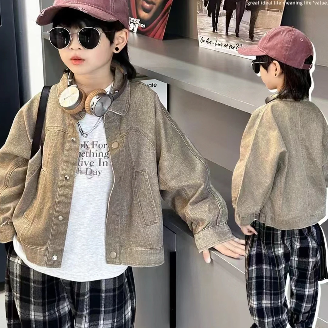 【编号N14】G81393-14-儿童 廊形外套卡其色-GDJY