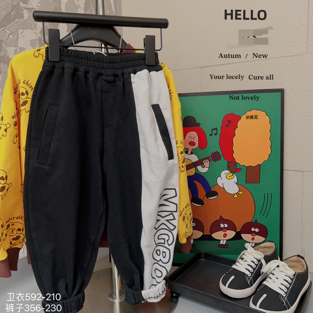 【编号F353】C356-01-字母长裤-YJ