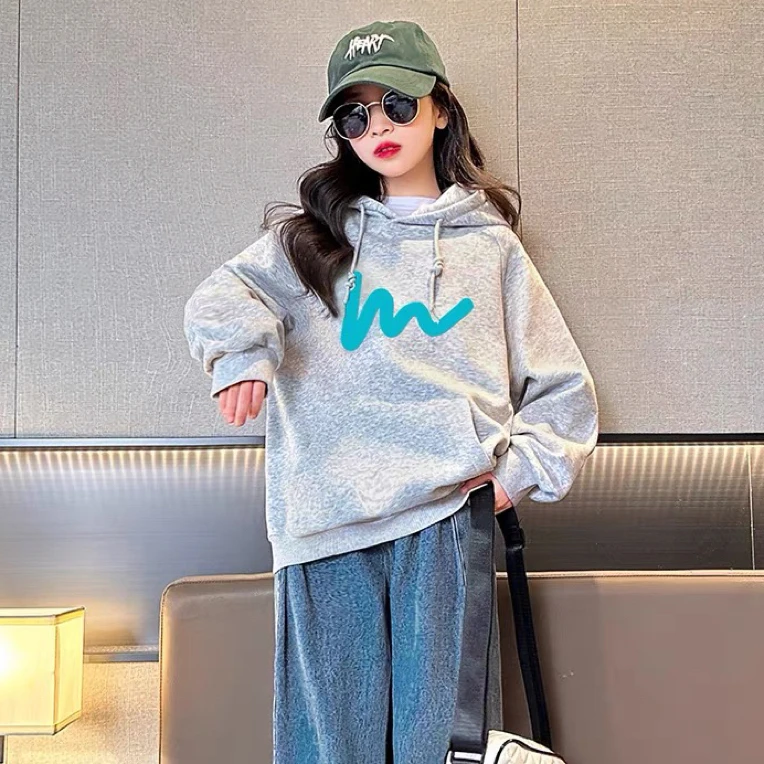 【编号F158】D2301-08-儿童立体印花连帽卫衣-TD