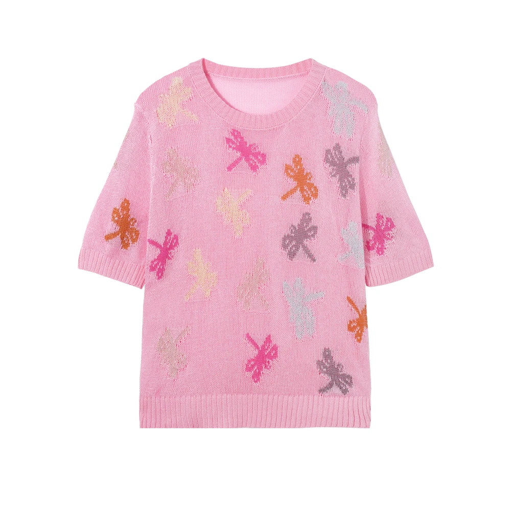 【小依专享】 8100 夏季新款蜻蜓结套头针织衫