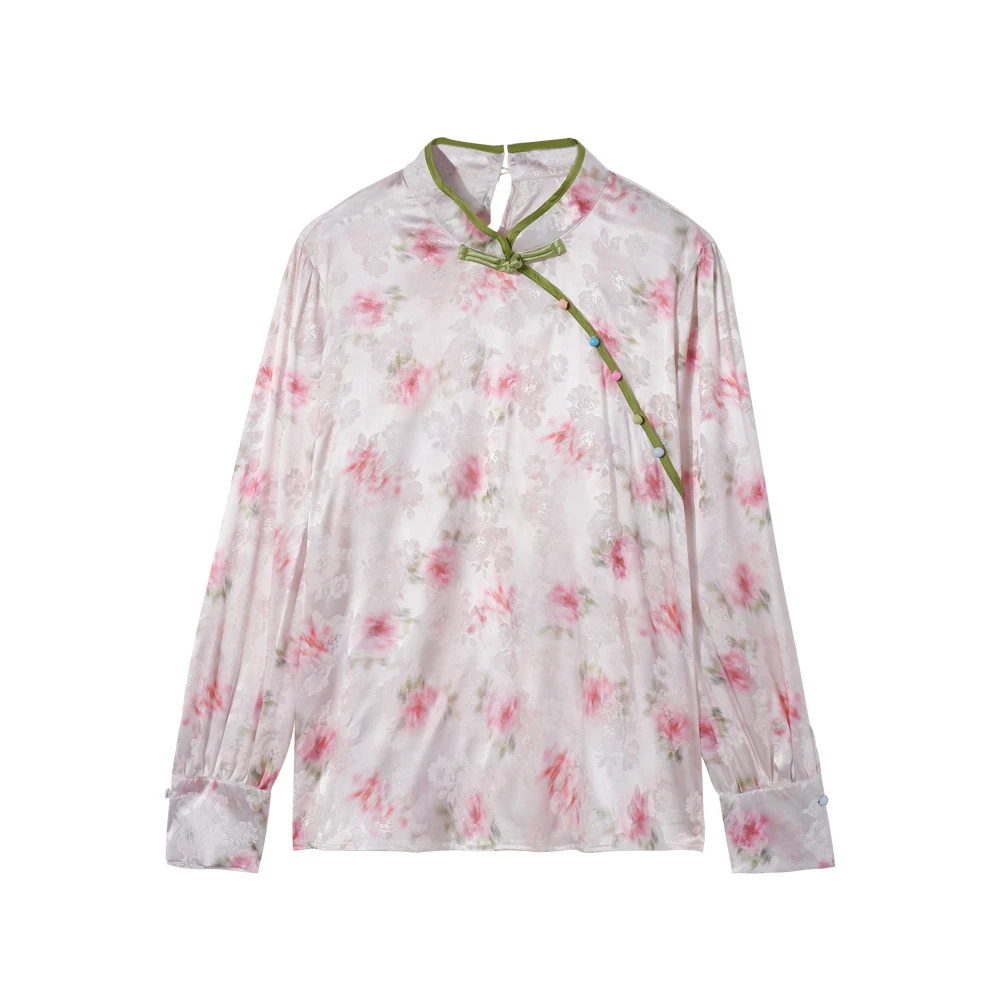 A HC7010新中式复古提花小立领上衣