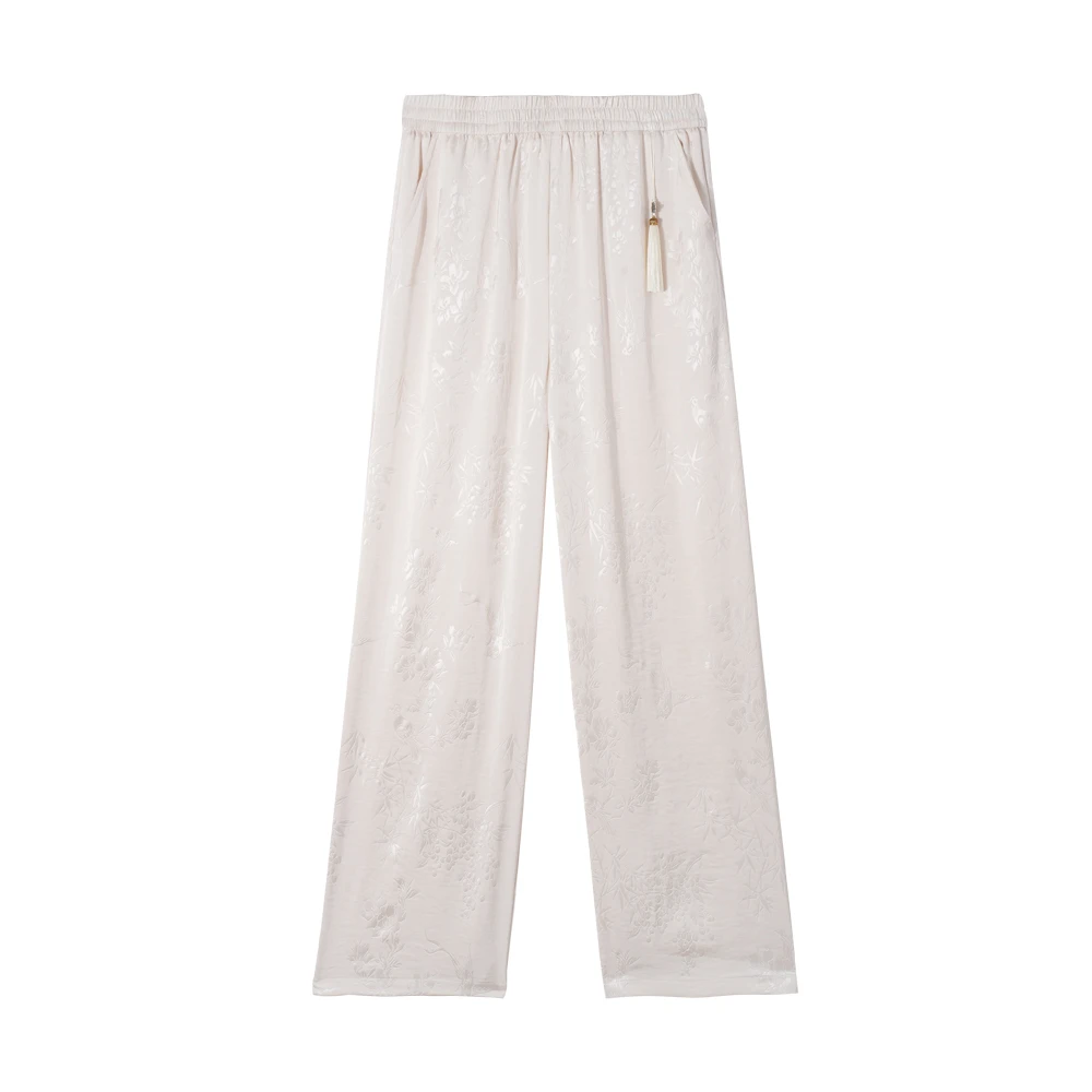 A HC8806: 夏季新款女装新中式国风提花吊坠流苏阔腿裤