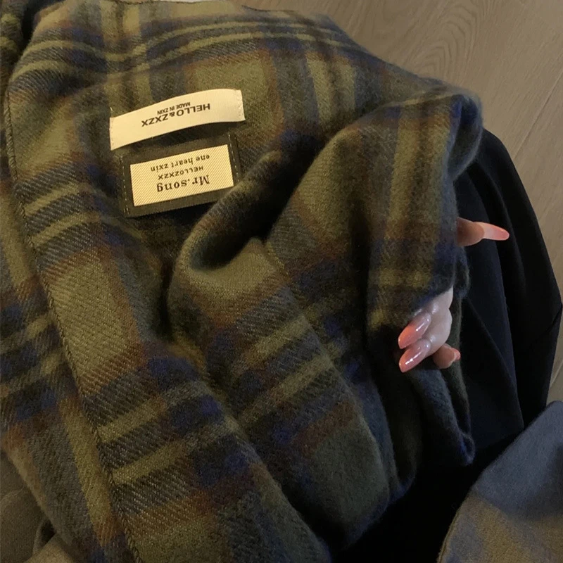 小红书推荐巨显白~软糯配色超舒服秋冬季格子百搭保暖复古围巾