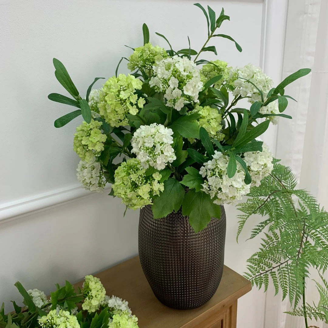 森系木绣球仿真花北欧简约家居瓶插花束摆件客厅档高级感逼真假花