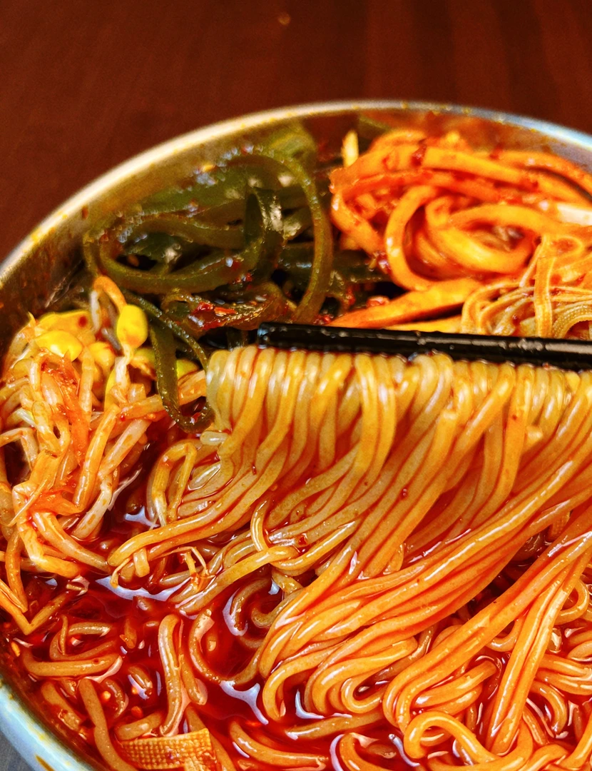 (少糖口味)佳木斯拌面(酸甜口)(佳木斯拌面)素面不荤营养调味方便