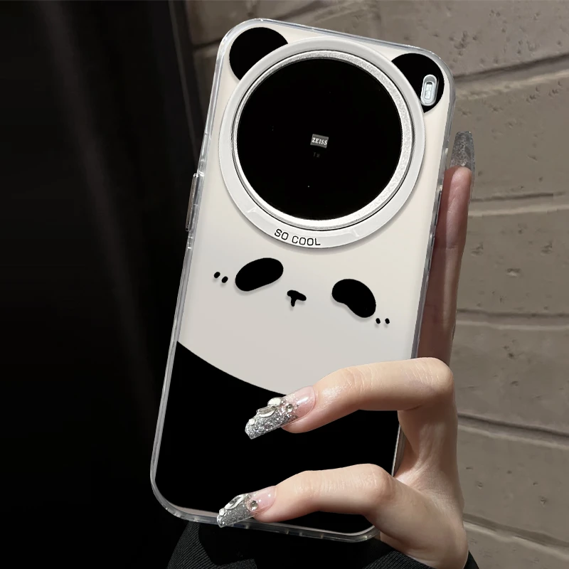 笑脸熊猫适用荣耀magic8pro高级感荣耀400pro手机壳magic7男女300