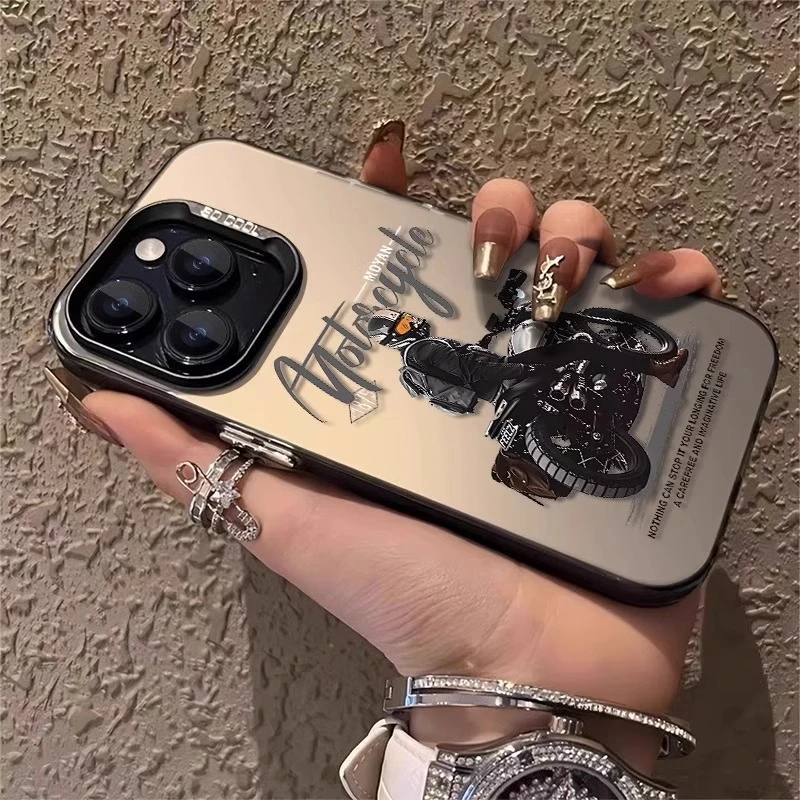 适用苹果15promax手机壳潮男机车iphone14pro保护套高级感