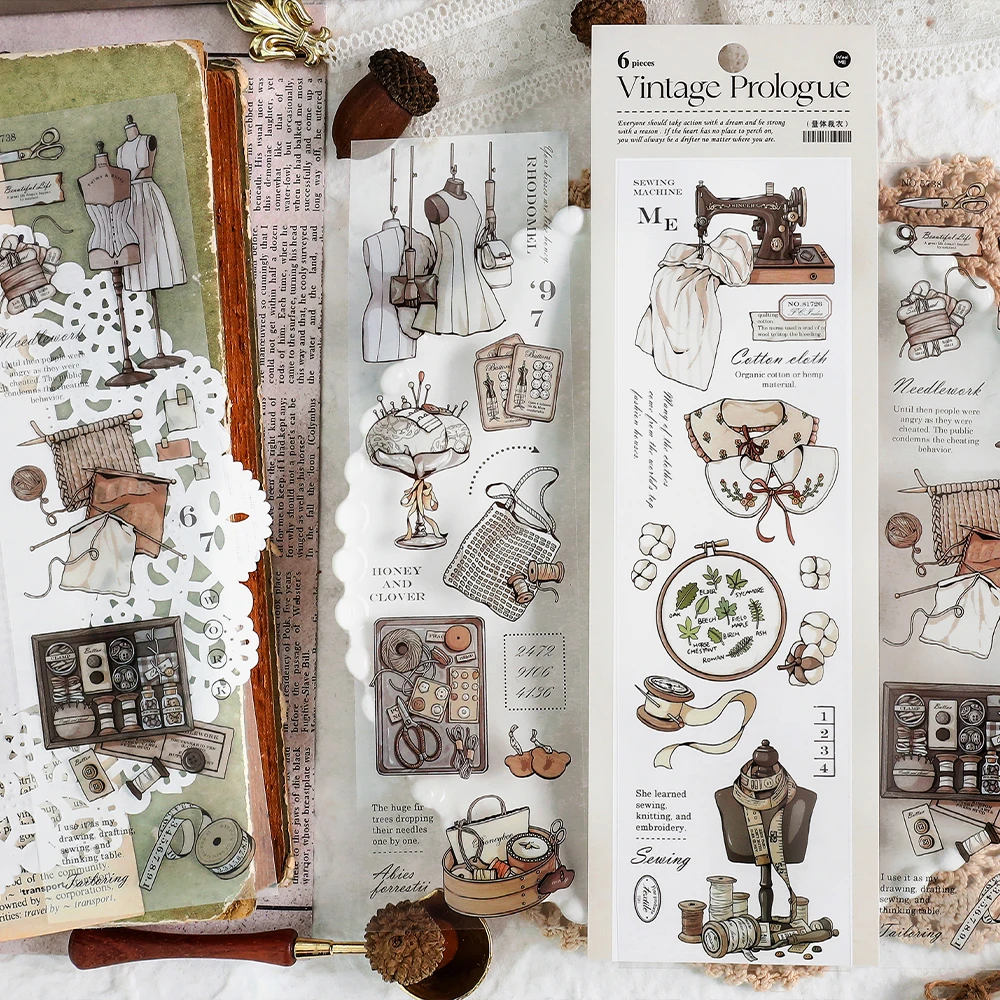 朝雨 文艺造景贴纸ins风咕卡手机壳diy拼贴装饰贴画复古手帐素材