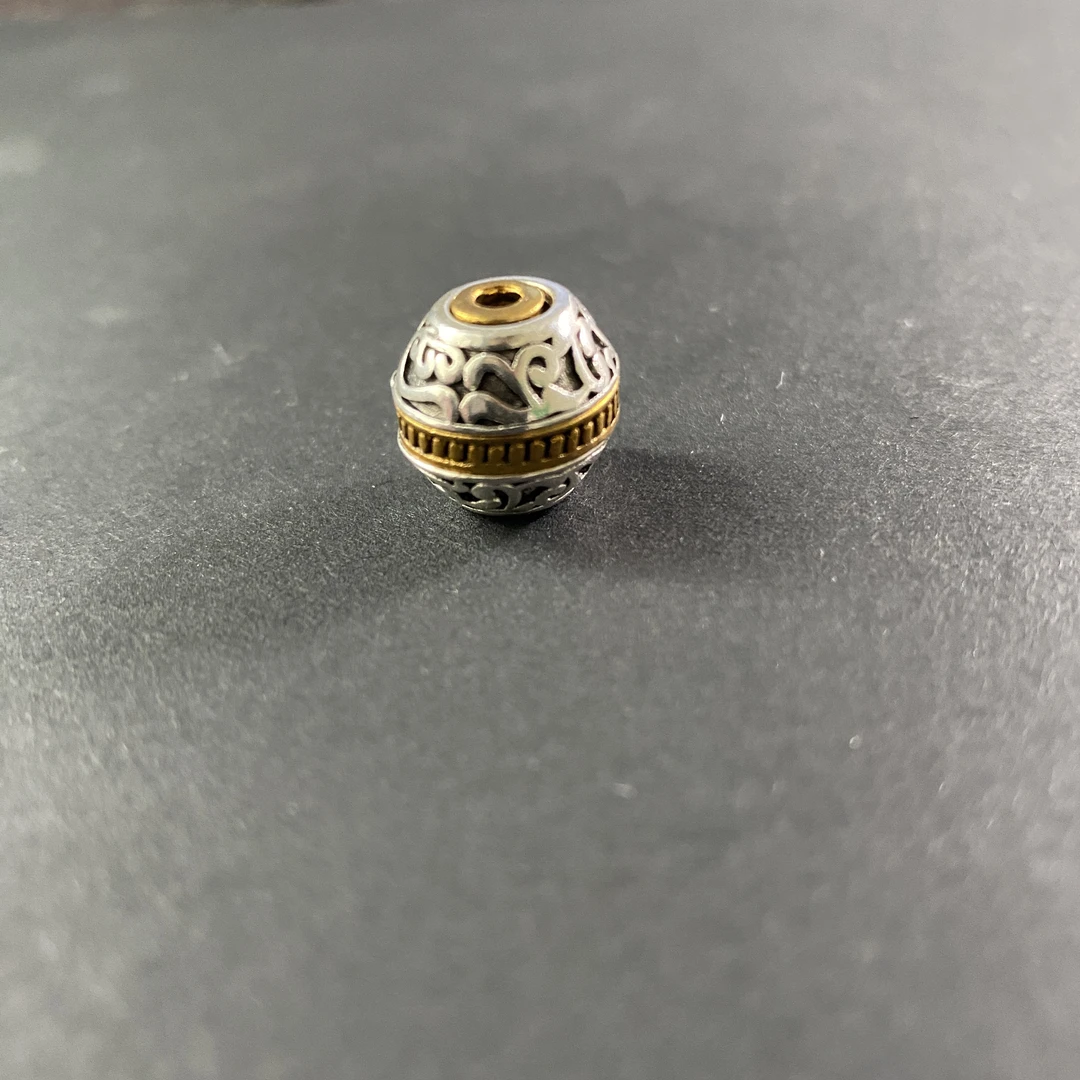 A96文玩双色唐草汉堡珠 12*12mm-4.9