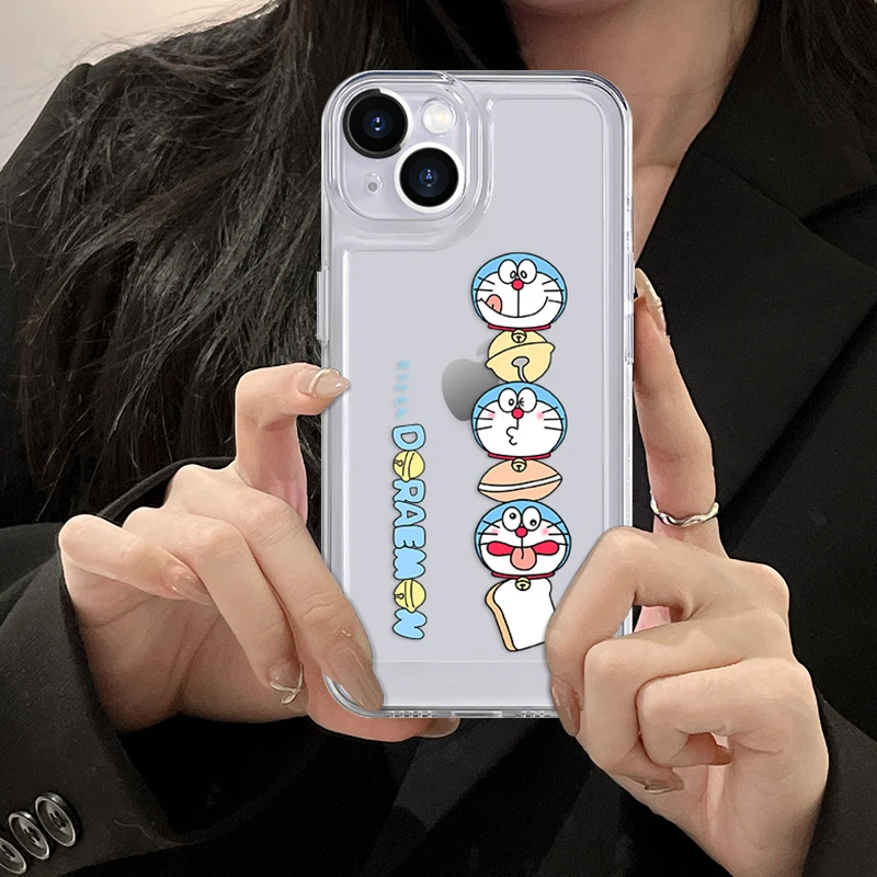 3个哆啦A梦适用oppo华为小米一加iphone14/13PRO苹果15全包手机壳