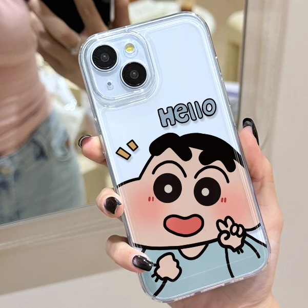 Holle小新个性适用华为OPPO红米K70VIVO苹果14iphone15卡通手机壳