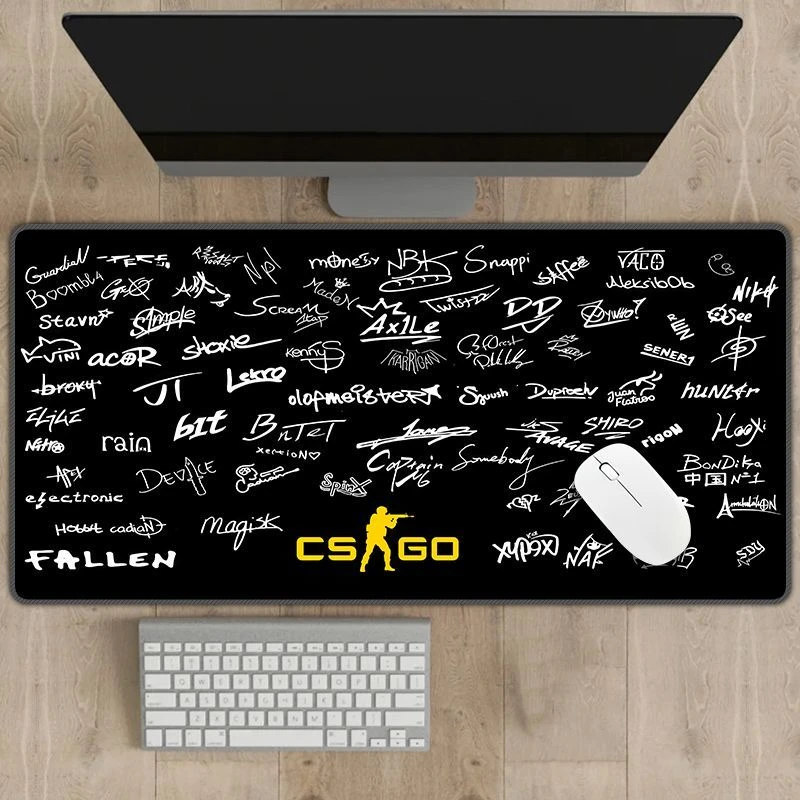 CSGO选手签名鼠标垫男生电竞超大FPS游戏细面键盘垫CF职业专用垫
