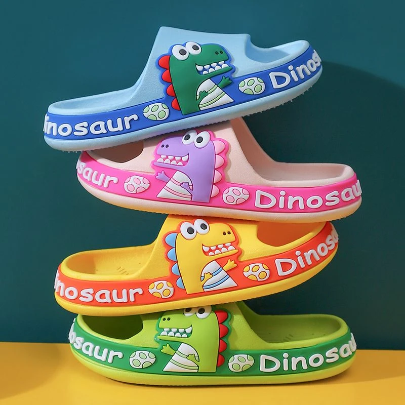 卡通外穿儿童拖鞋男童夏季家居防滑软底女小中大童宝宝恐龙凉拖鞋