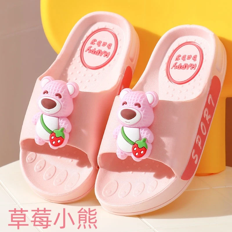 夏季潮款女童外穿拖鞋卡通设计户外耐磨防滑踩屎感软底女童凉拖鞋