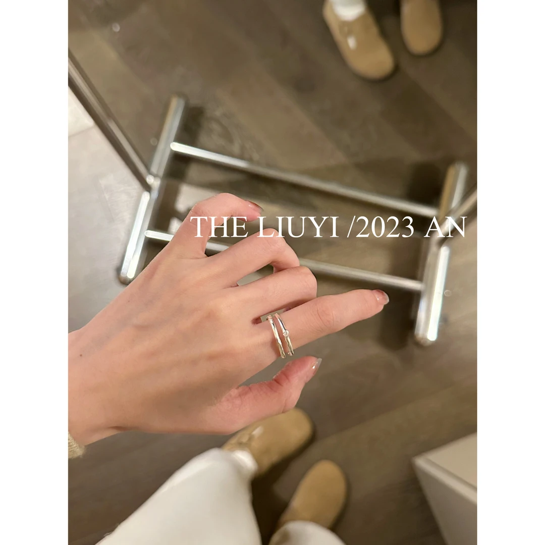 925银戒指 【LIUYI】私服定制银饰开口戒指5118