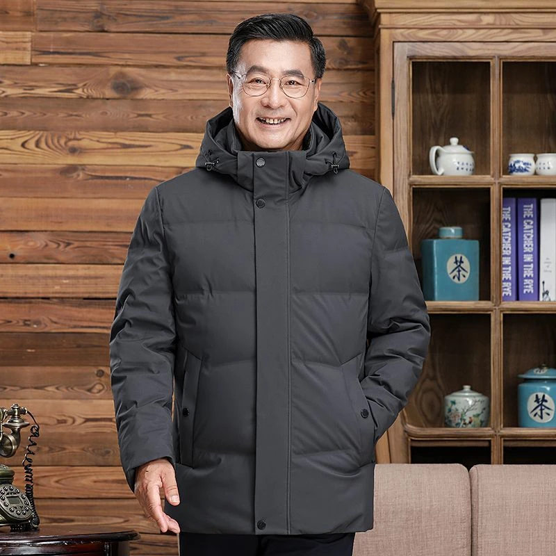 波司断码款冬季中老年羽绒服男士加厚爸爸装父亲短款老人爷爷冬