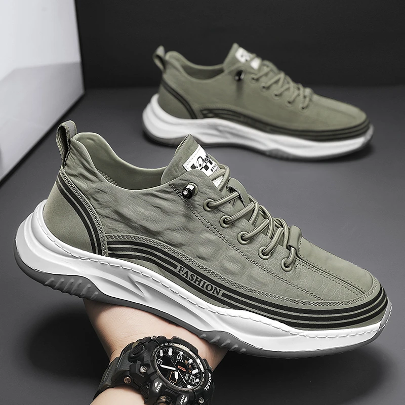 男鞋2023秋季透气防滑休闲运动冰丝布鞋板鞋工作百搭潮鞋夏季