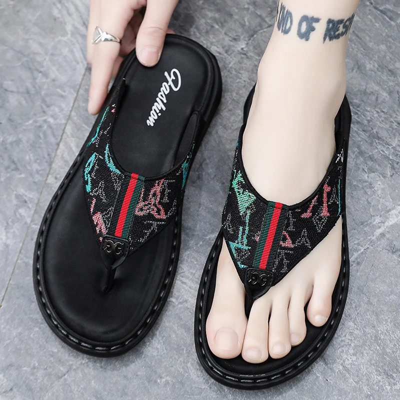 人字拖男款2025年夏季外穿防滑软底夹脚运动拖鞋外出越南沙滩凉鞋