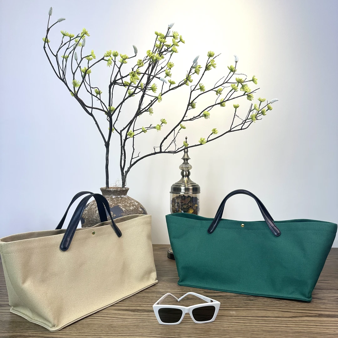 Row家设计师款小众皮拼帆布大托特包包手提单肩斜挎女包