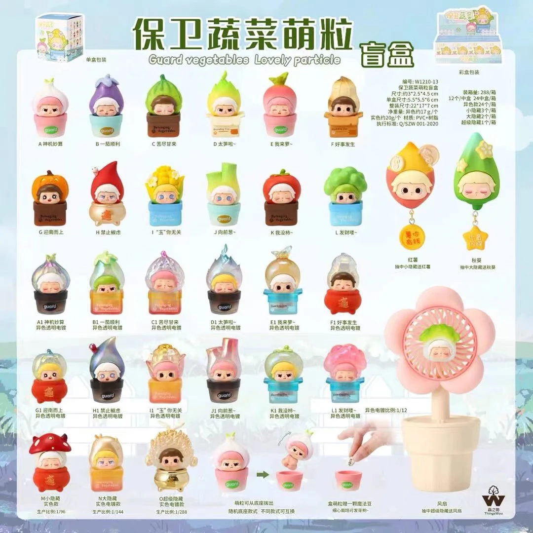 【拆盒】保卫蔬菜系列萌粒盲盒礼物玩具摆件