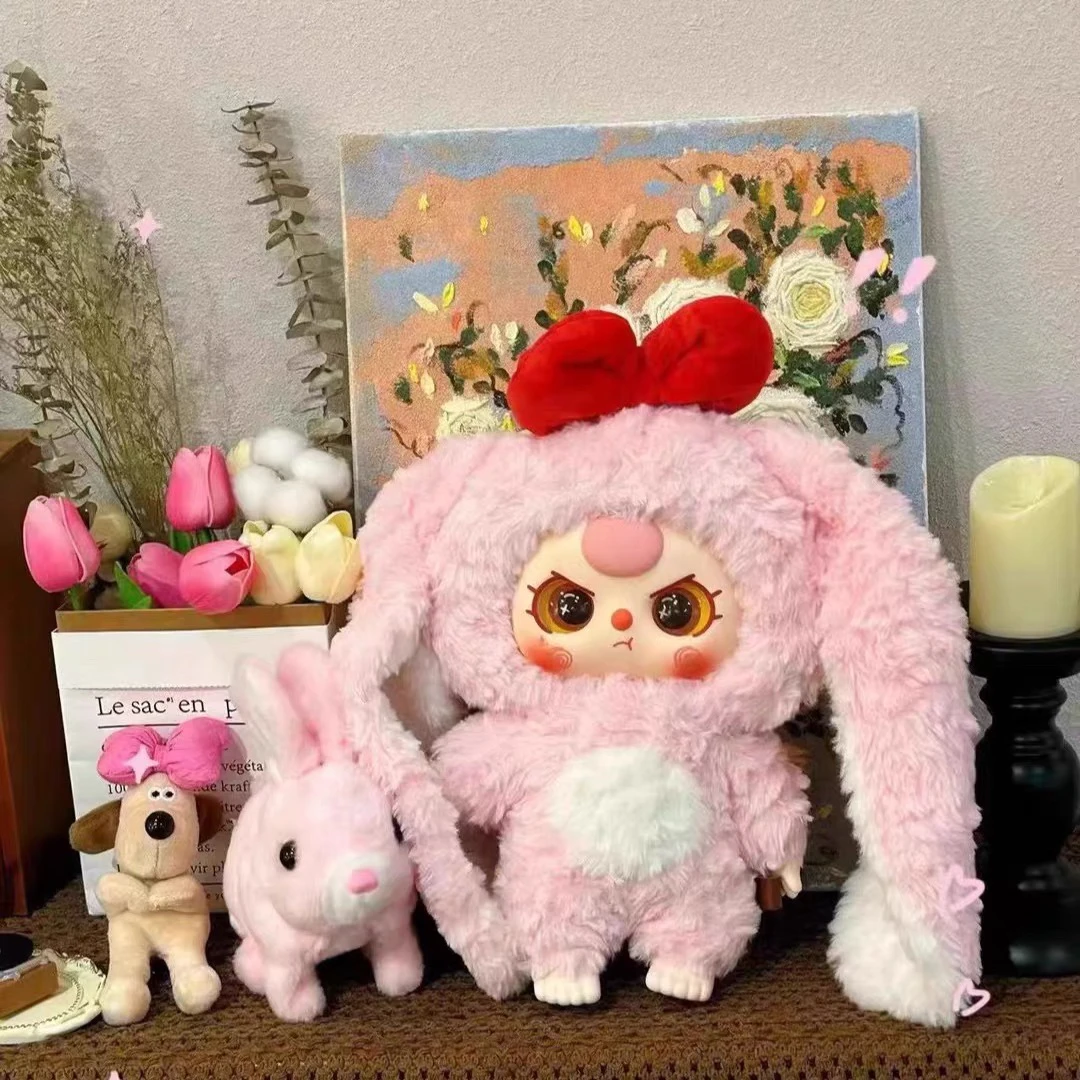 【拆盒】娃三岁400%大体毛绒盲盒可爱兔子玩具摆件流沙眼手办