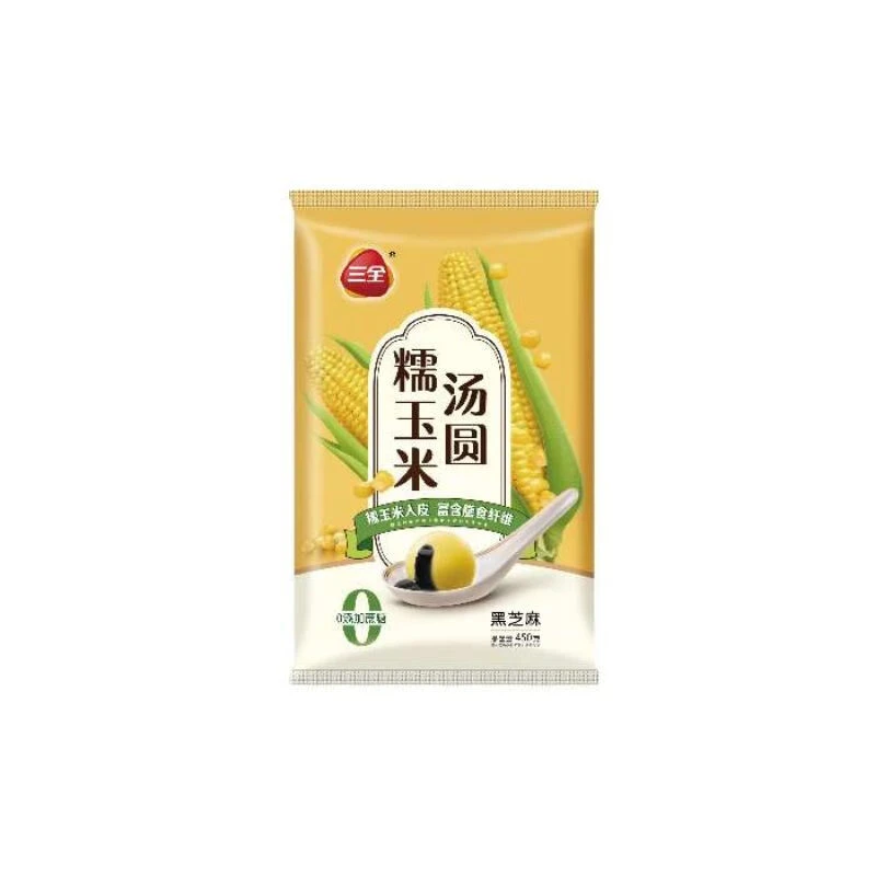 三全糯玉米0添加蔗糖黑芝麻汤圆450g/袋