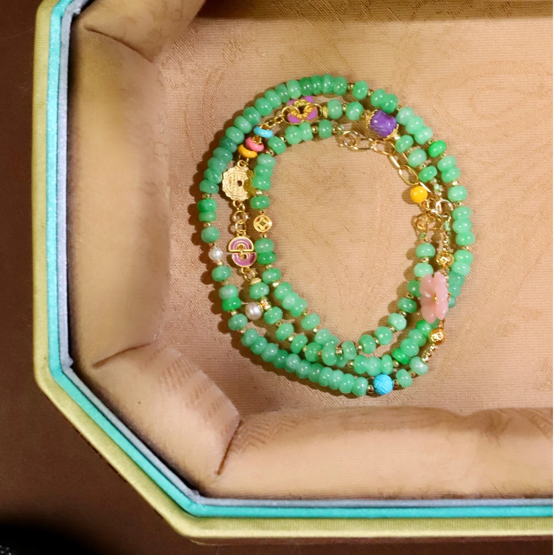 绿央|翡翠*项链*18K金镶嵌QB23073025多样性发其一