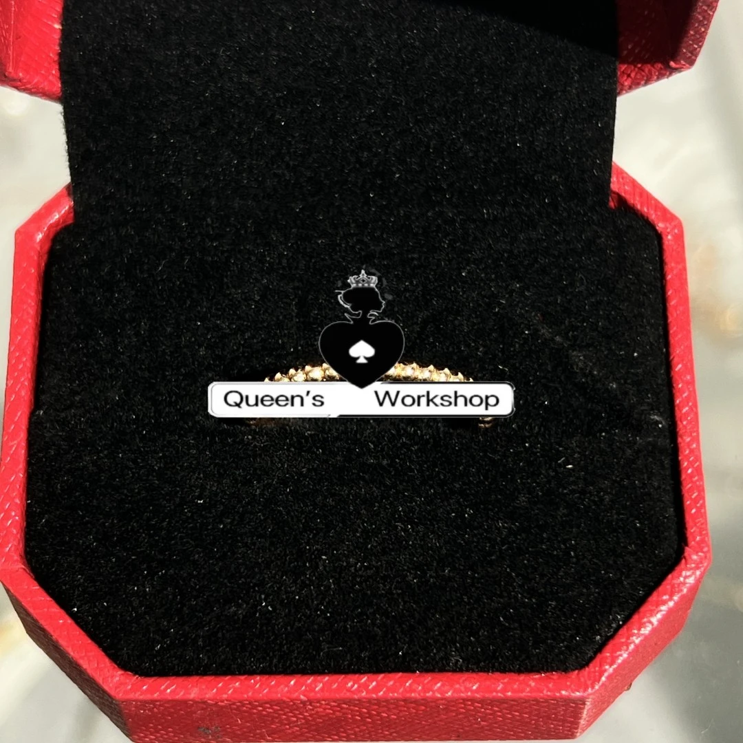 铜合金戒指 【Queen's】6243-97轻奢时尚经典珠珠戒指香槟金