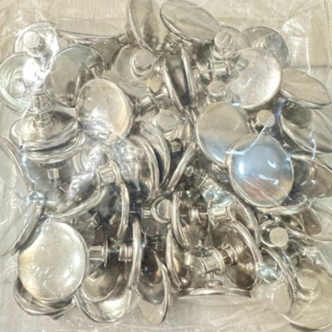 窗帘批发装饰扣子可拆卸不锈钢免钉扣金属纽扣绑带光面无字免钉扣