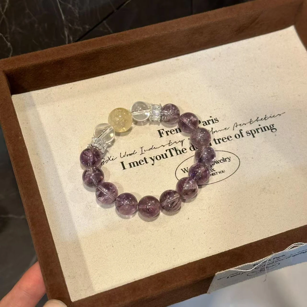 S26 水心宝 紫阿赛拼接黄阿塞手串