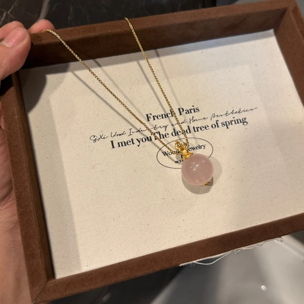 S70 水心宝 粉晶大m项链