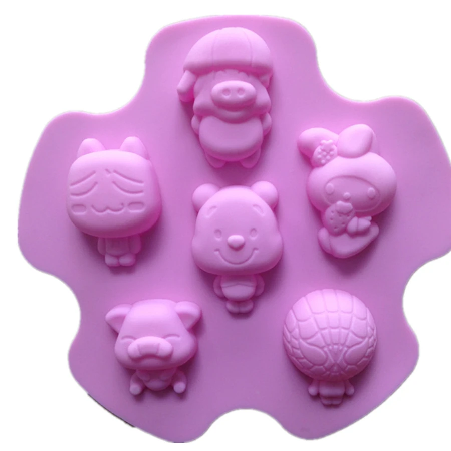 6连机器猫硅胶模具奥特曼卡通人物网红模具石膏娃娃膜