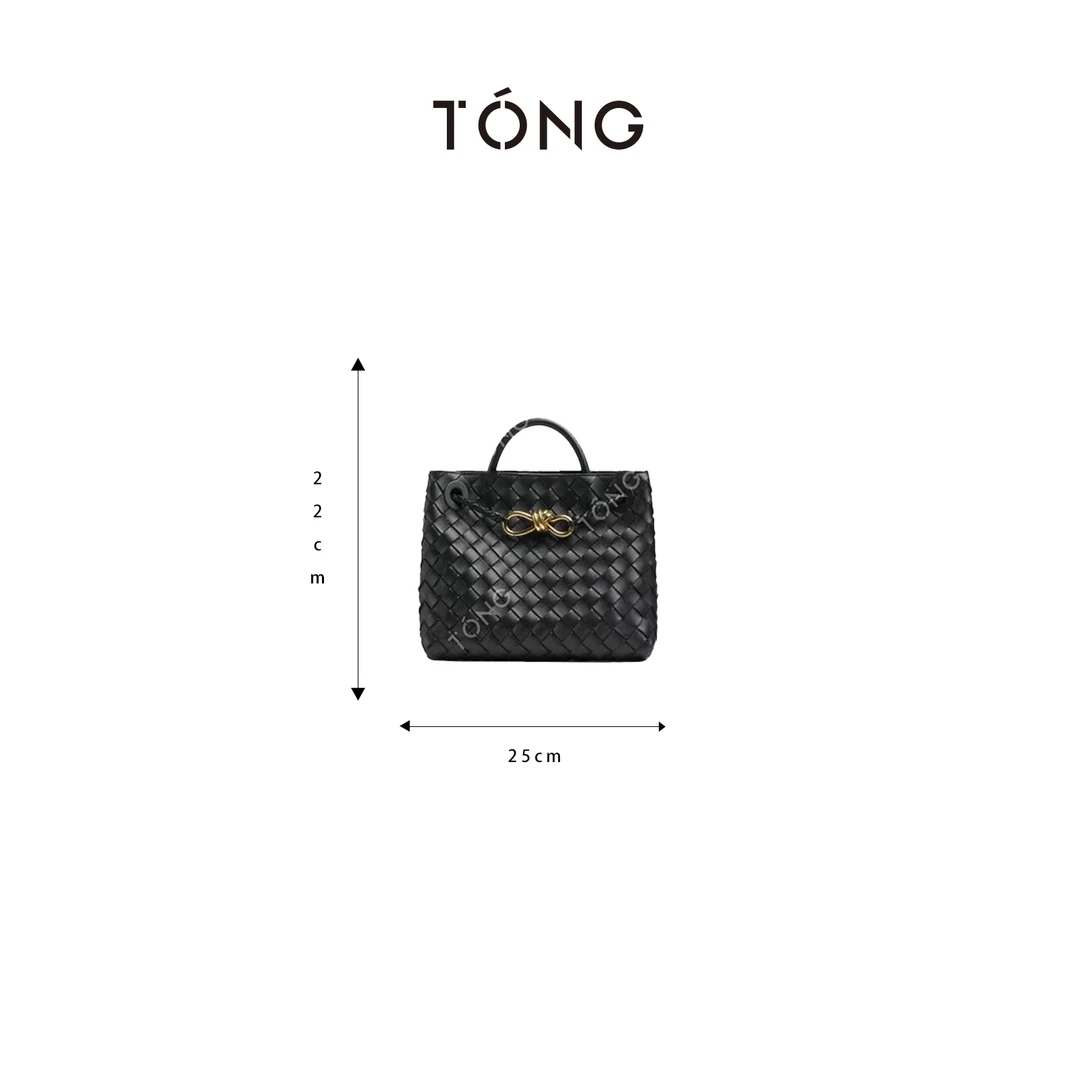 【金锁】女士羊皮编织老钱风托特包 购物单肩背包手提包 GS009