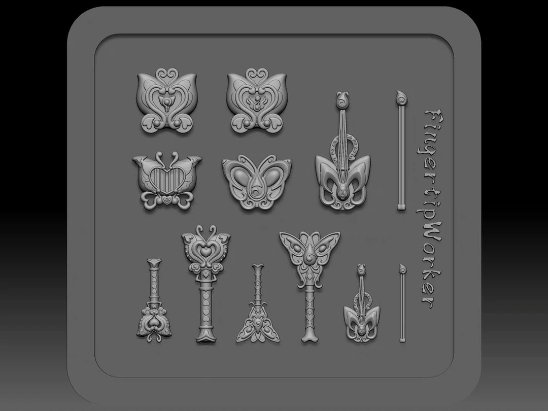 FingertipWorker｜精致小众小魔仙变身器法器美甲模具