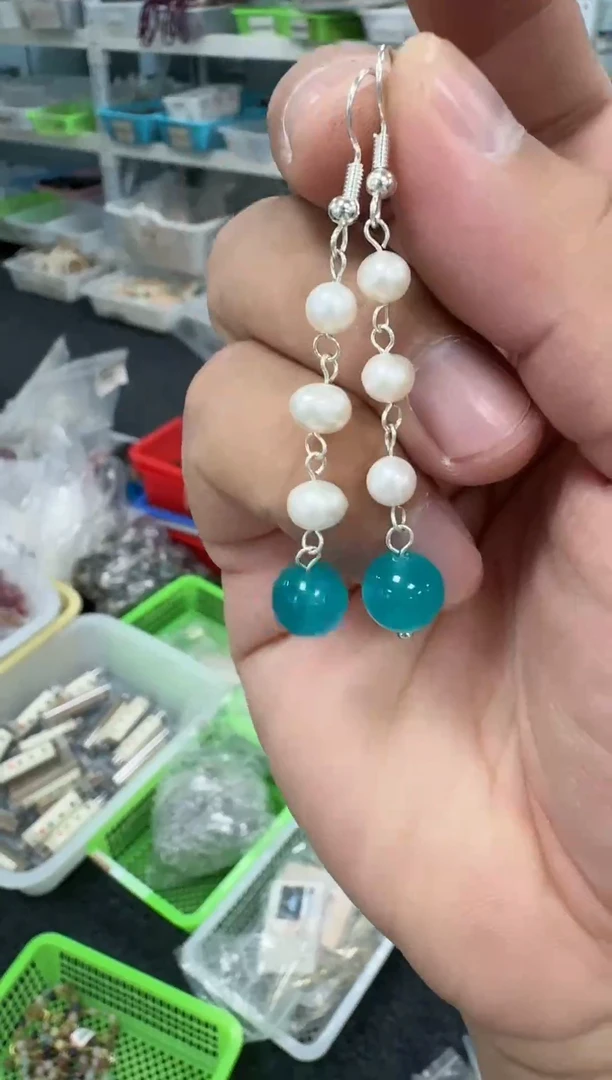 【闪购商品】天河石耳饰未镶嵌莹莹专属M1808