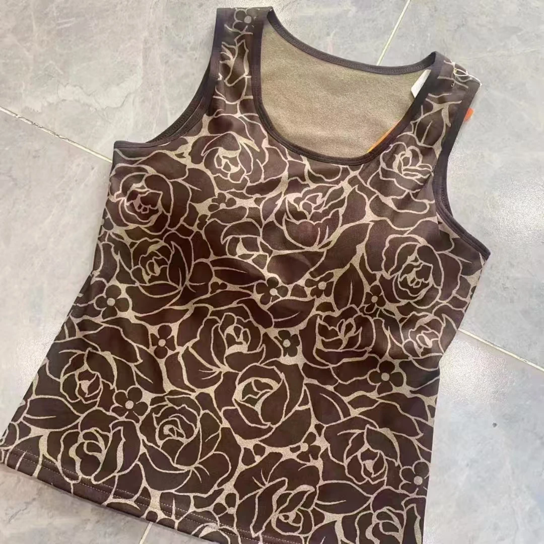 秋冬款固定杯花背心8825