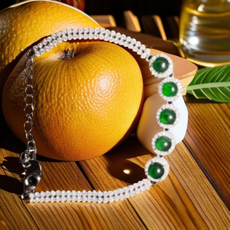 合金手链 手工复古轻奢经典单圈精美银制品素款精致镶嵌古法