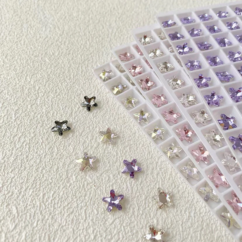 东洲【海星8*8系列】春夏爆款高品质胖海星尖底钻 超闪尖底美甲钻