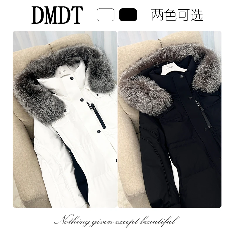 【DMDT潮牌】新品“加倍温暖”可拆卸毛领鹅绒显瘦羽绒服9968