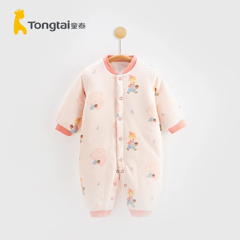 Tongtai/童泰童泰婴儿冬季加厚棉连体爬爬服宝宝纯棉保暖棉服1726