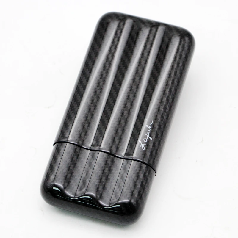 包邮 Lafuli便携雪茄套 碳纤维2支3支雪茄保湿套 二三支超薄抗压