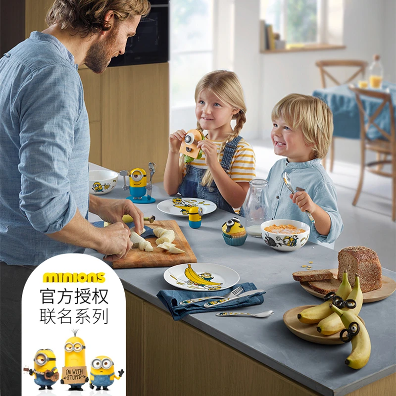 儿童餐具 德国WMF福腾宝维尼小黄人冰雪奇缘汽车儿童餐具4/6件套